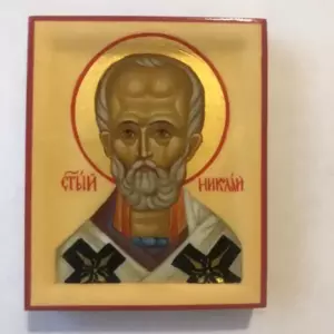 Икона дорожная именная св. прп. Николай Чудотворец, 5*6см